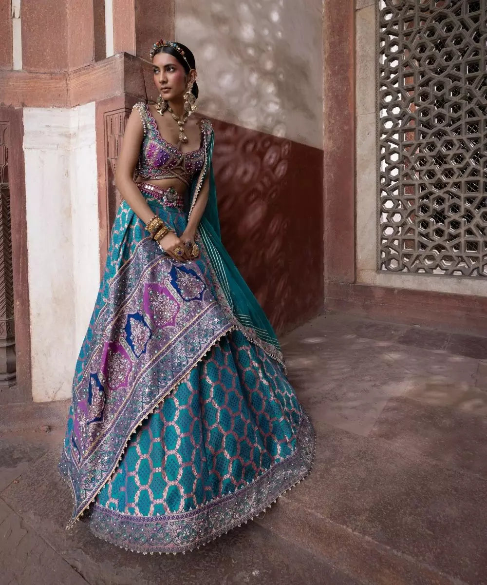 ADITI GUPTA -  Bandhani Banarasi Lehenga set